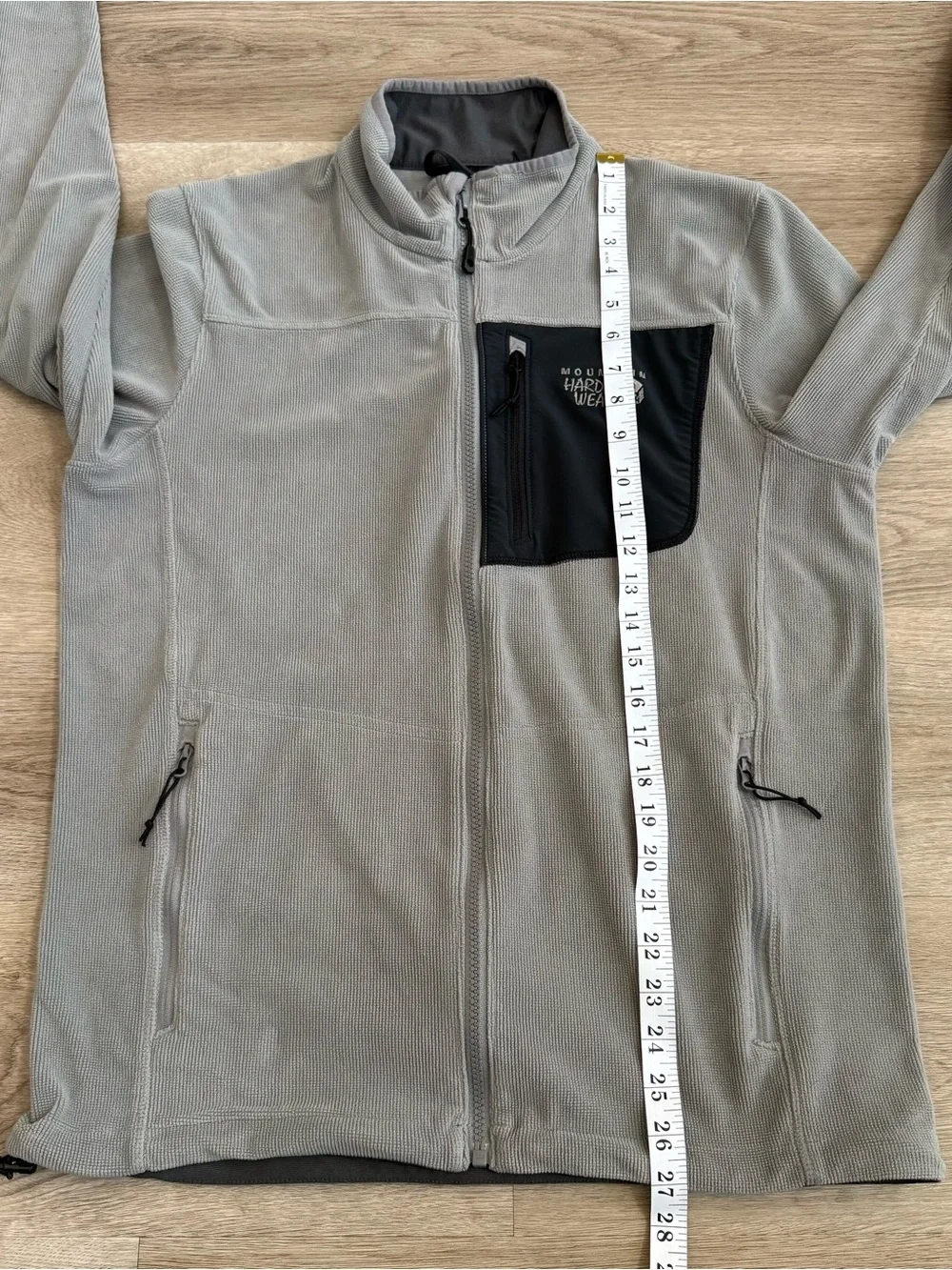 Mountain Hardwear Mens Strecker Lite Full Zip Fleece Jacket Mens Medium Gray